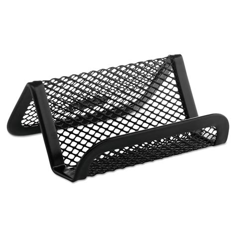 black wire mesh business card holder